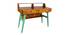 Austin Mid-Century Study Table (Satin Finish, Paintco Teak & Vintage Turq) by Urban Ladder - Cross View Design 1 - 386366