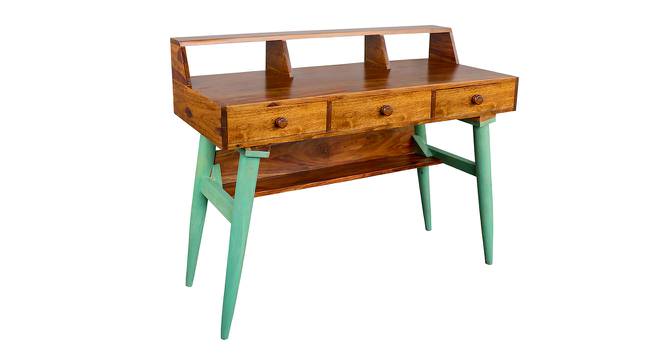 Austin Mid-Century Study Table (Satin Finish, Paintco Teak & Vintage Turq) by Urban Ladder - Cross View Design 1 - 386367