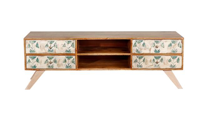 Camille TV Unit (Satin Finish, Paintco Teak & Hand Painting) by Urban Ladder - Front View Design 1 - 386376