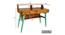 Austin Mid-Century Study Table (Satin Finish, Paintco Teak & Vintage Turq) by Urban Ladder - Design 1 Dimension - 386418