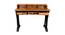 Channing Study Table (Satin Finish, Paintco Teak & Black) by Urban Ladder - Front View Design 1 - 386460