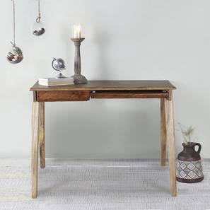 Office Table Design Remy Study Table (Satin Finish, Paintco Teak & Light Walnut)