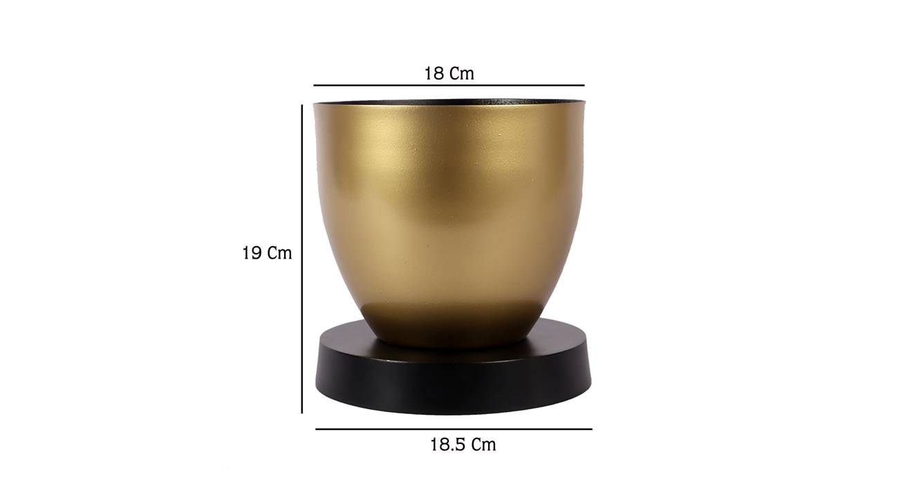 Edmund planter black and gold 6