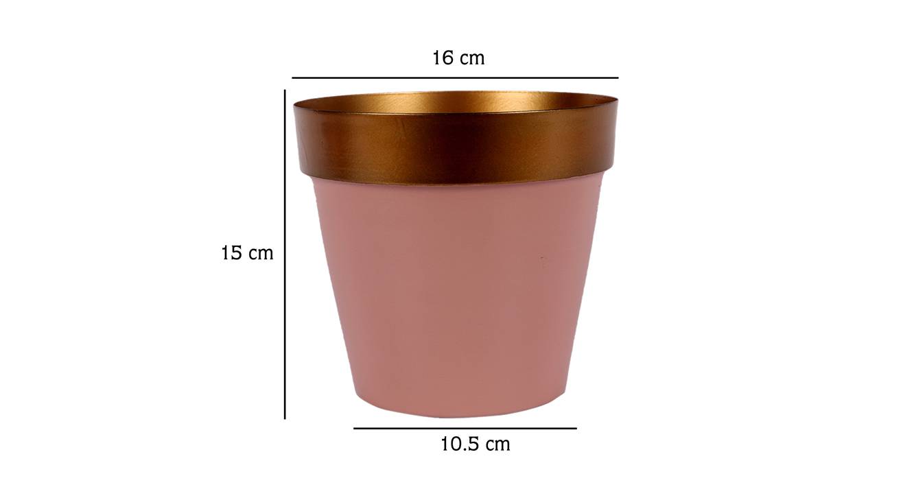 Hartley planter gold   pink 6
