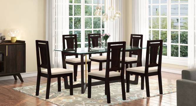 Dining table set 6 clearance seater with glass top