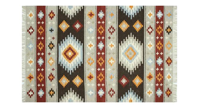 Akiva Dhurrie (120 x 180 cm  (47" x 67") Carpet Size) by Urban Ladder - Front View Design 1 - 388032
