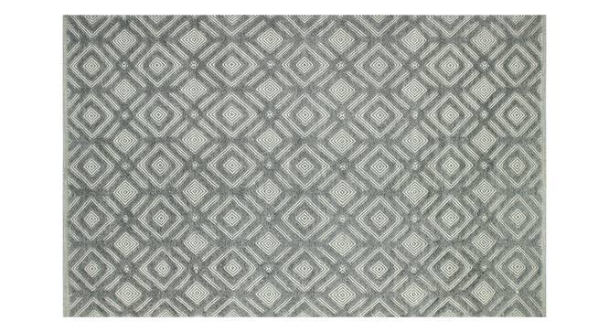 Batrik Dhurrie (Grey, 145 x 245 cm  (57" x 96") Carpet Size) by Urban Ladder - Front View Design 1 - 388071