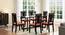 Bourdaine - Martha 6 Seater Dining Set (Mahogany Finish, Burnt Orange) by Urban Ladder - Full View Design 1 - 388273
