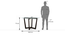 Bourdaine - Martha 4 Seater Dining Set (Mahogany Finish, Burnt Orange) by Urban Ladder - Dimension Design 1 - 388474