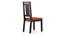 Bourdaine - Martha 4 Seater Dining Set (Mahogany Finish, Burnt Orange) by Urban Ladder - Side View Rear View Design 2 - 