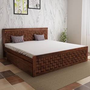 Bedroom Furniture In Pudukkottai Design Flamingo Bed With Storage (Teak Finish, King Bed Size)