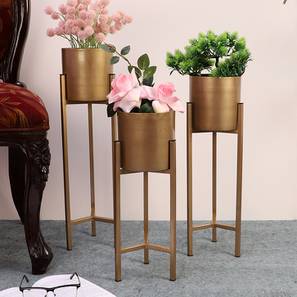 Plant Stand Design Gold Metal Planter