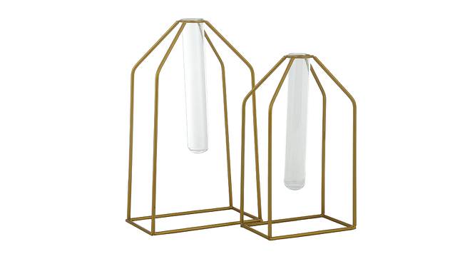 Capella Planters Set of 2 (Gold) by Urban Ladder - Front View Design 1 - 388732
