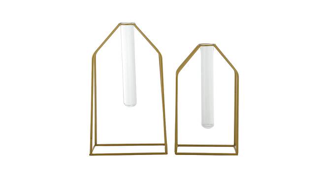 Capella Planters Set of 2 (Gold) by Urban Ladder - Cross View Design 1 - 388746