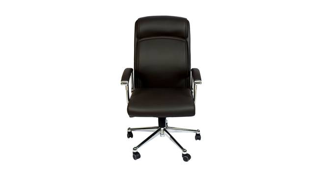 Ryland Study Chair (Dark Brown) by Urban Ladder - Front View Design 1 - 388917