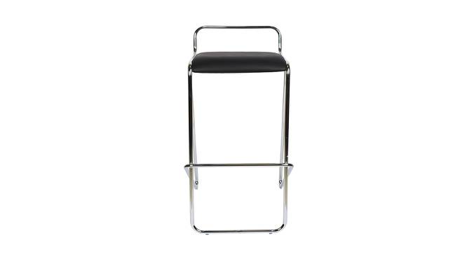 Augustus Bar Stool (Black, Leatherette Finish) by Urban Ladder - Front View Design 1 - 388924