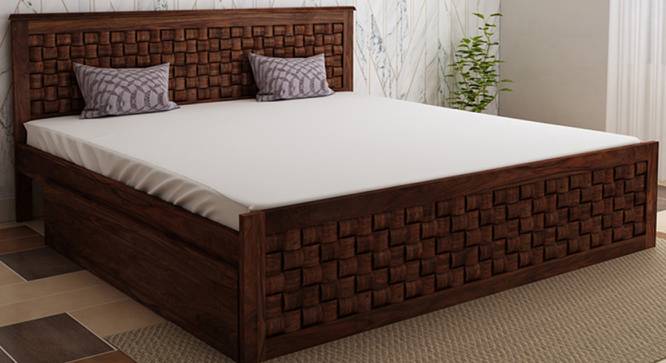 Flamingo Bed With Storage (Walnut Finish, King Bed Size) by Urban Ladder - Design 1 Full View - 388984