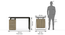Eddings Glass Top Study Table (Without Keyboard Tray Configuration, Honey Walnut Finish) by Urban Ladder - Dimension Design 1 - 