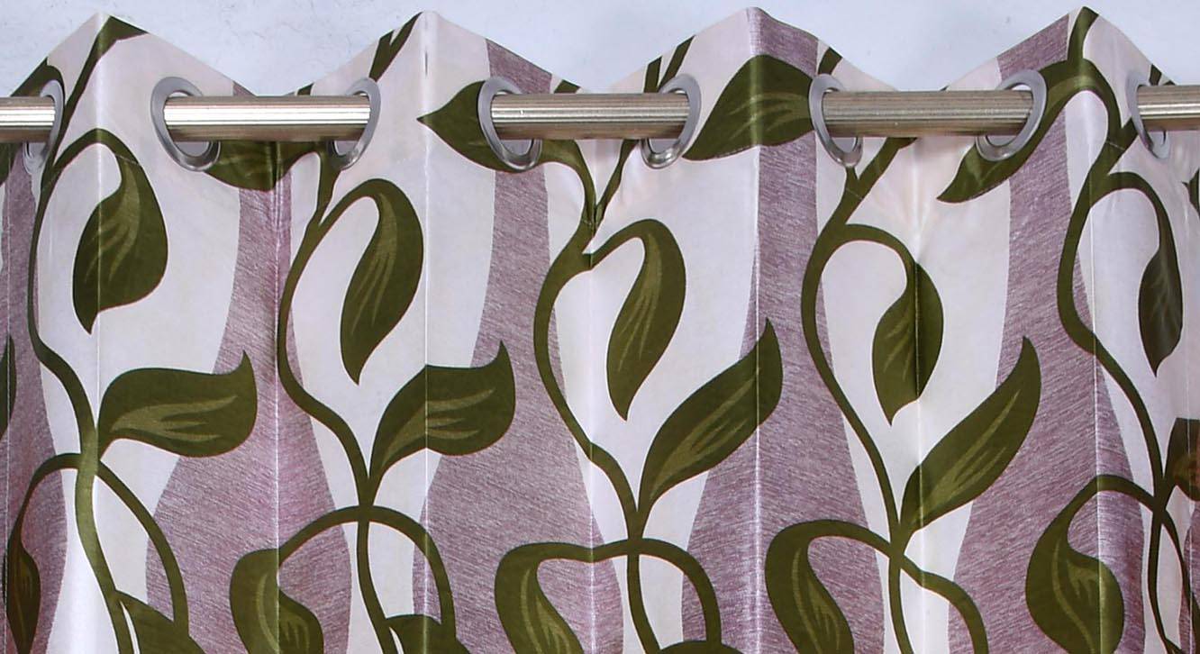 Green Polyester Window Curtain Urban Ladder