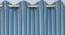 Arlow Door Curtains Set of 2 (Blue, 112 x 213 cm  (44" x 84") Curtain Size) by Urban Ladder - Design 1 Side View - 389089