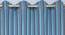 Arlow Window Curtains Set of 2 (Blue, 152 x 112 cm  (66" x 44") Curtain Size) by Urban Ladder - Design 1 Side View - 389091