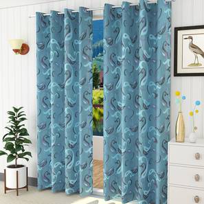 Blue Poly Cotton Door Curtain-image-14