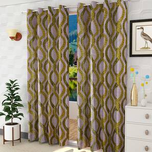 Products At 50 Off Sale Design Carlotta Door Curtains Set of 2 (Green, 112 x 274 cm  (44" x 108") Curtain Size)