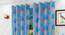 Carmello Window Curtains Set of 2 (Blue, 152 x 112 cm  (66" x 44") Curtain Size) by Urban Ladder - Front View Design 1 - 389167