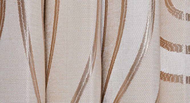 Chandler Door Curtains Set of 2 (Beige, 112 x 274 cm  (44" x 108") Curtain Size) by Urban Ladder - Cross View Design 1 - 389196