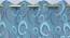 Chany Door Curtains Set of 2 (Blue, 112 x 213 cm  (44" x 84") Curtain Size) by Urban Ladder - Design 1 Side View - 389213