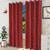 Elthea door curtains set of 2 red lp