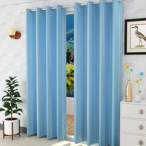 presto Blue Poly Cotton Door Curtain-picture-17