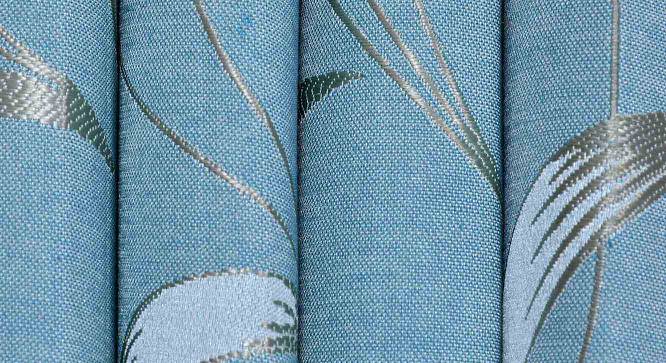 Edna Window Curtains Set of 2 (Blue, 152 x 112 cm  (66" x 44") Curtain Size) by Urban Ladder - Cross View Design 1 - 389365