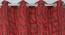 Elthea Window Curtains Set of 2 (Red, 152 x 112 cm  (66" x 44") Curtain Size) by Urban Ladder - Design 1 Side View - 389398