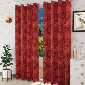 presto Red Poly Cotton Door Curtain-picture-12