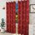 Hollie door curtains set of 2 red lp