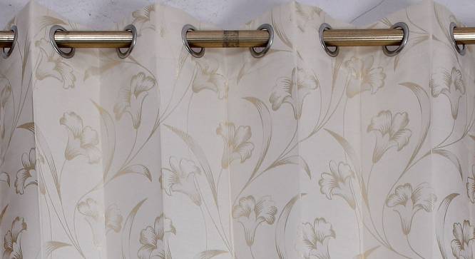 Jolanta Window Curtains Set of 2 (White, 152 x 112 cm  (66" x 44") Curtain Size) by Urban Ladder - Cross View Design 1 - 389560