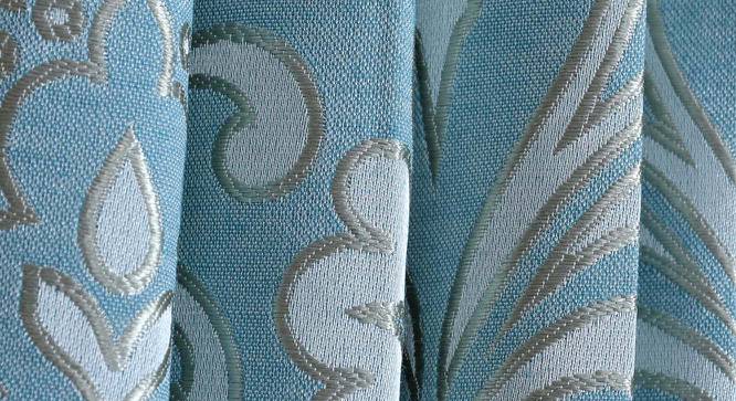 Gover Door Curtains Set of 2 (Blue, 112 x 213 cm  (44" x 84") Curtain Size) by Urban Ladder - Cross View Design 1 - 389564