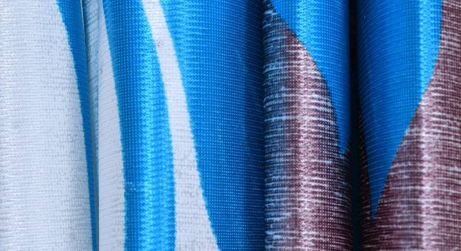 Gelsomina Door Curtains Set of 2 (Blue, 112 x 213 cm  (44" x 84") Curtain Size) by Urban Ladder - Cross View Design 1 - 389585