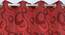 Hollie Door Curtains Set of 2 (Red, 112 x 213 cm  (44" x 84") Curtain Size) by Urban Ladder - Design 1 Side View - 389600