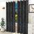 Laurita door curtains set of 2 black lp