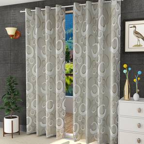 Door Curtains Design Mulan Door Curtains Set of 2 (Beige, 112 x 213 cm  (44" x 84") Curtain Size)