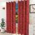 Laurentina door curtains set of 2 red lp