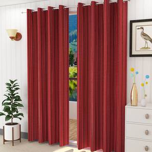 Kids Curtain Design Red Poly Cotton Window Curtain