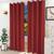 Lindal door curtains set of 2 red lp