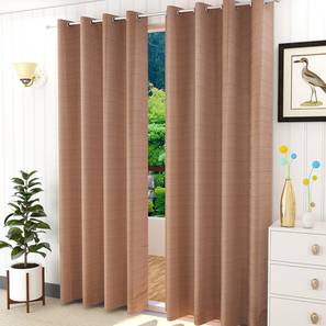 Kids Curtain Design Brown Poly Cotton Door Curtain