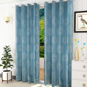 presto Blue Poly Cotton Door Curtain-picture-11