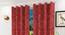 Laurentina Window Curtains Set of 2 (Red, 152 x 112 cm  (66" x 44") Curtain Size) by Urban Ladder - Front View Design 1 - 389702