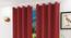 Lindal Window Curtains Set of 2 (Red, 152 x 112 cm  (66" x 44") Curtain Size) by Urban Ladder - Front View Design 1 - 389711