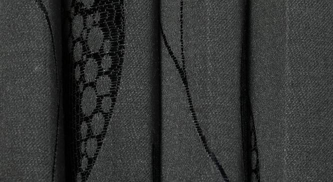 Laurita Door Curtains Set of 2 (Black, 112 x 213 cm  (44" x 84") Curtain Size) by Urban Ladder - Cross View Design 1 - 389740